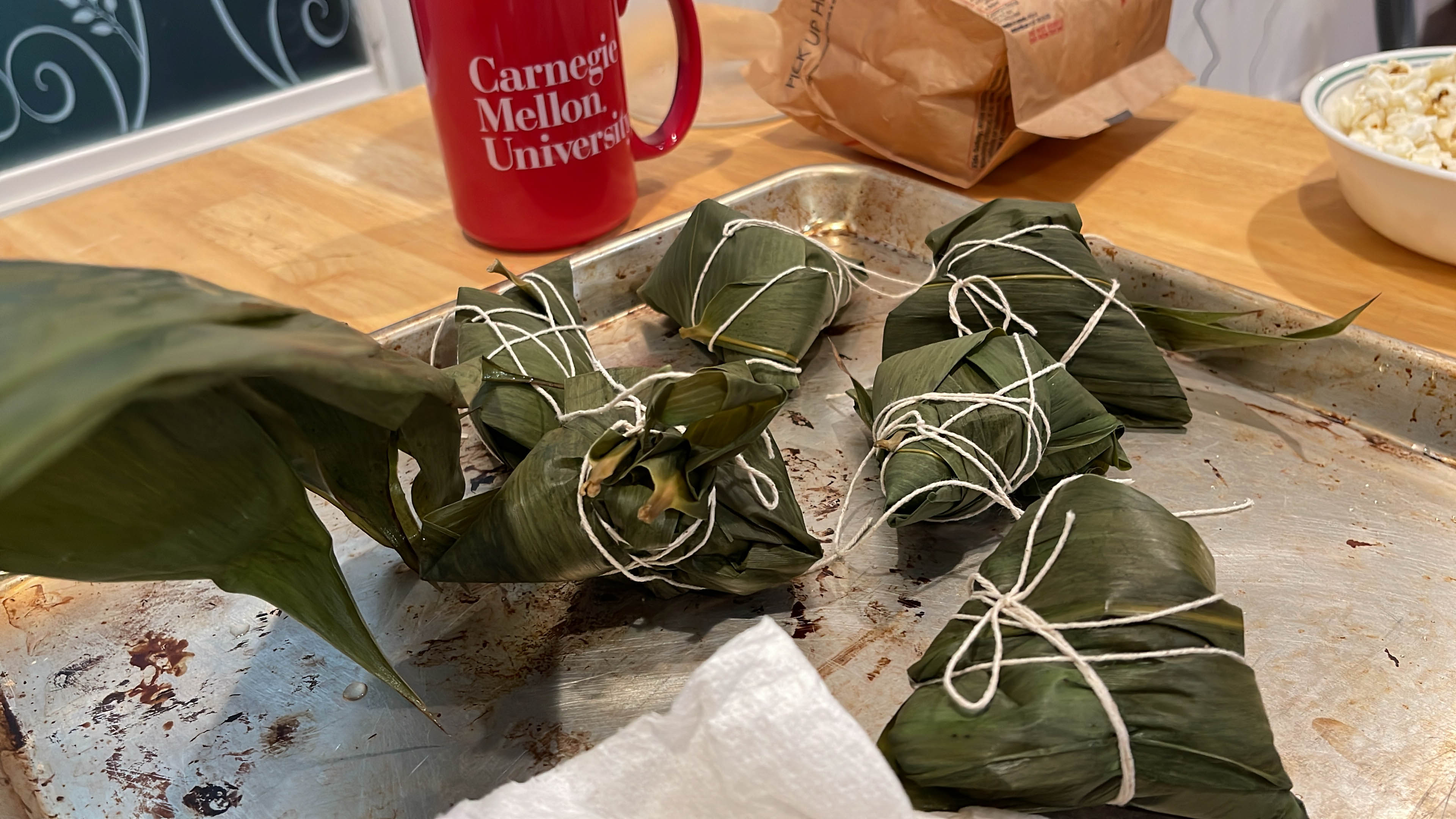Unedited version of zongzi with mom