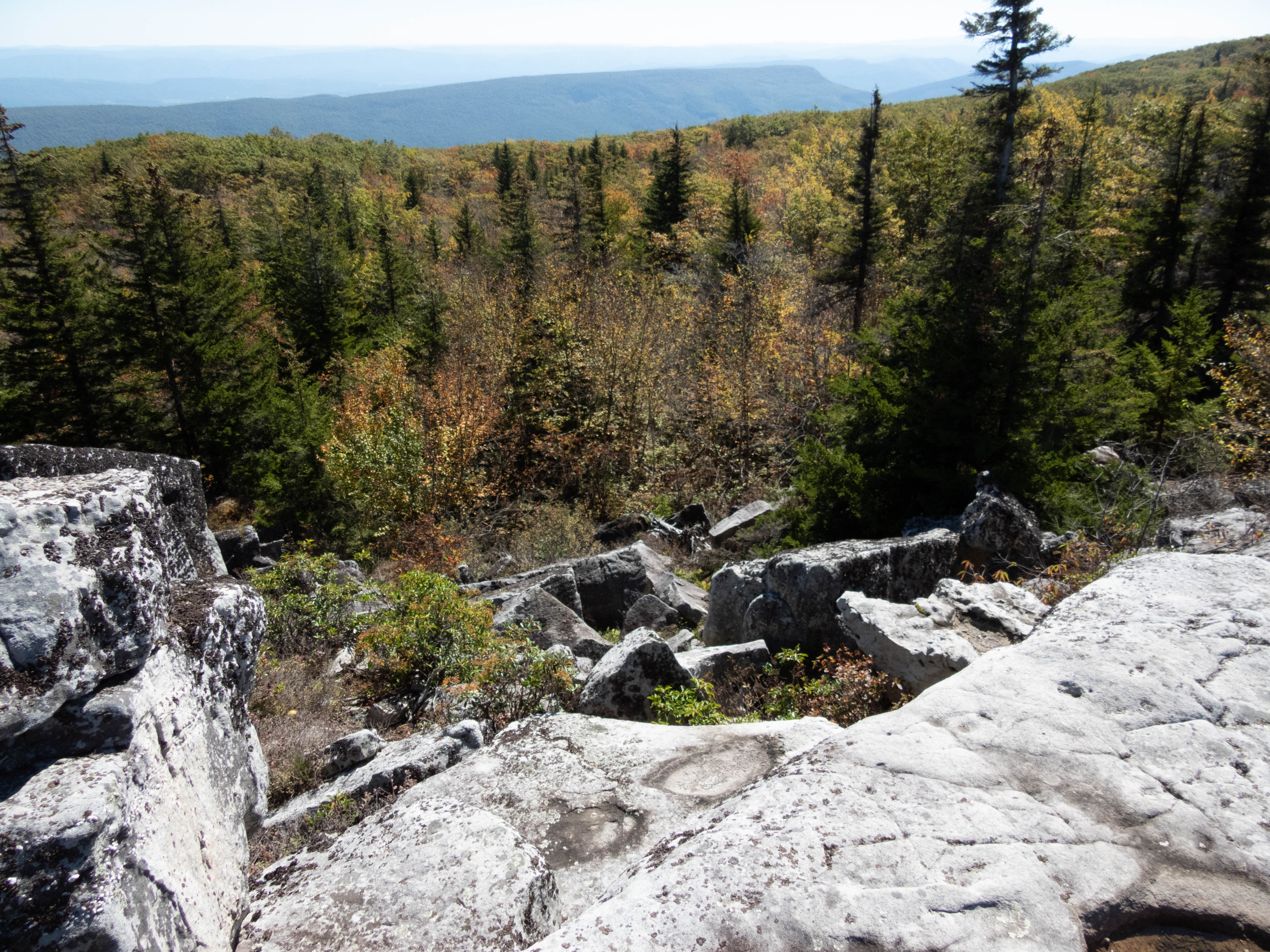 Unedited version of Rocks down a cliff at Dolly Sods