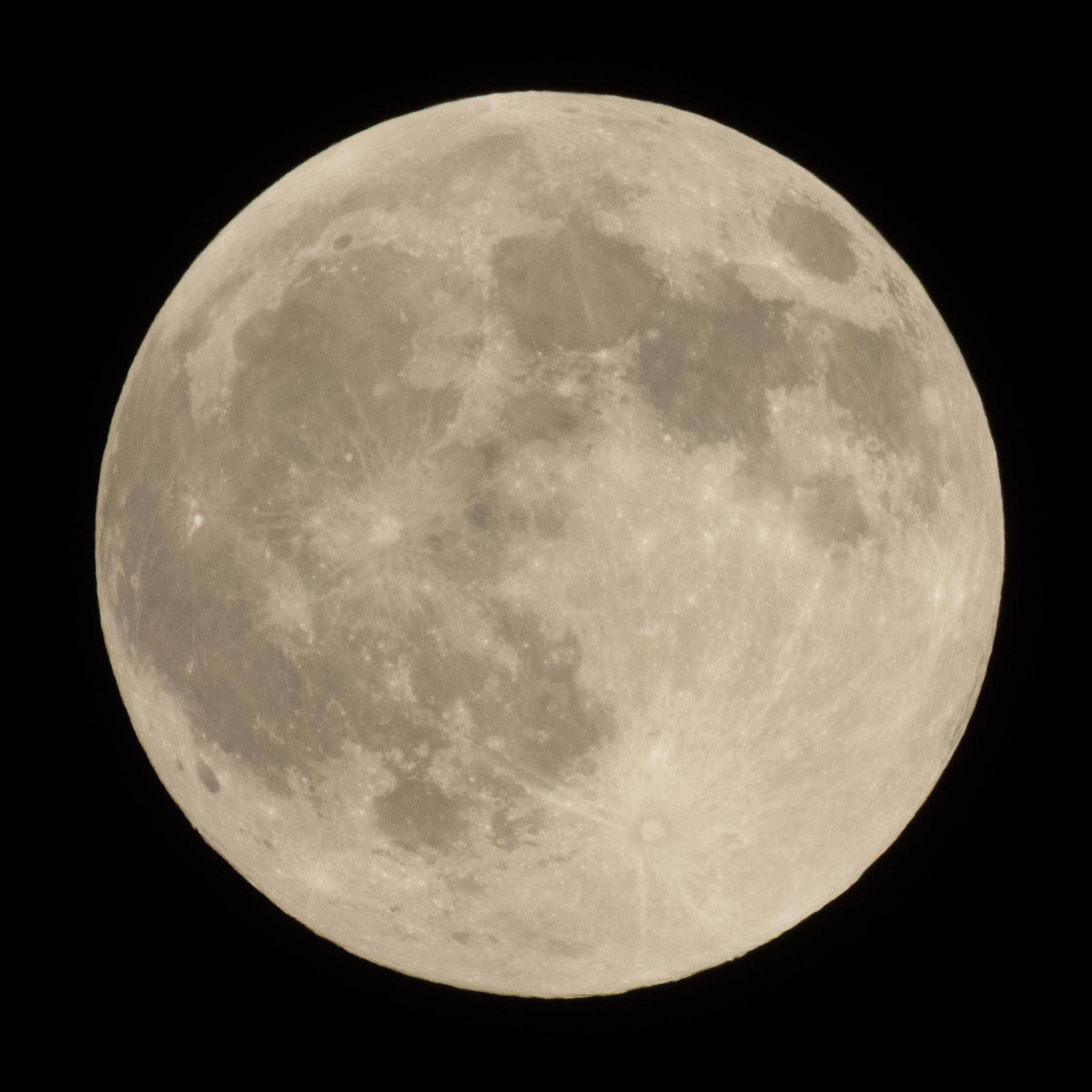 Unedited version of Moon, close cropped and clear -- October 2025 Harvest Moon