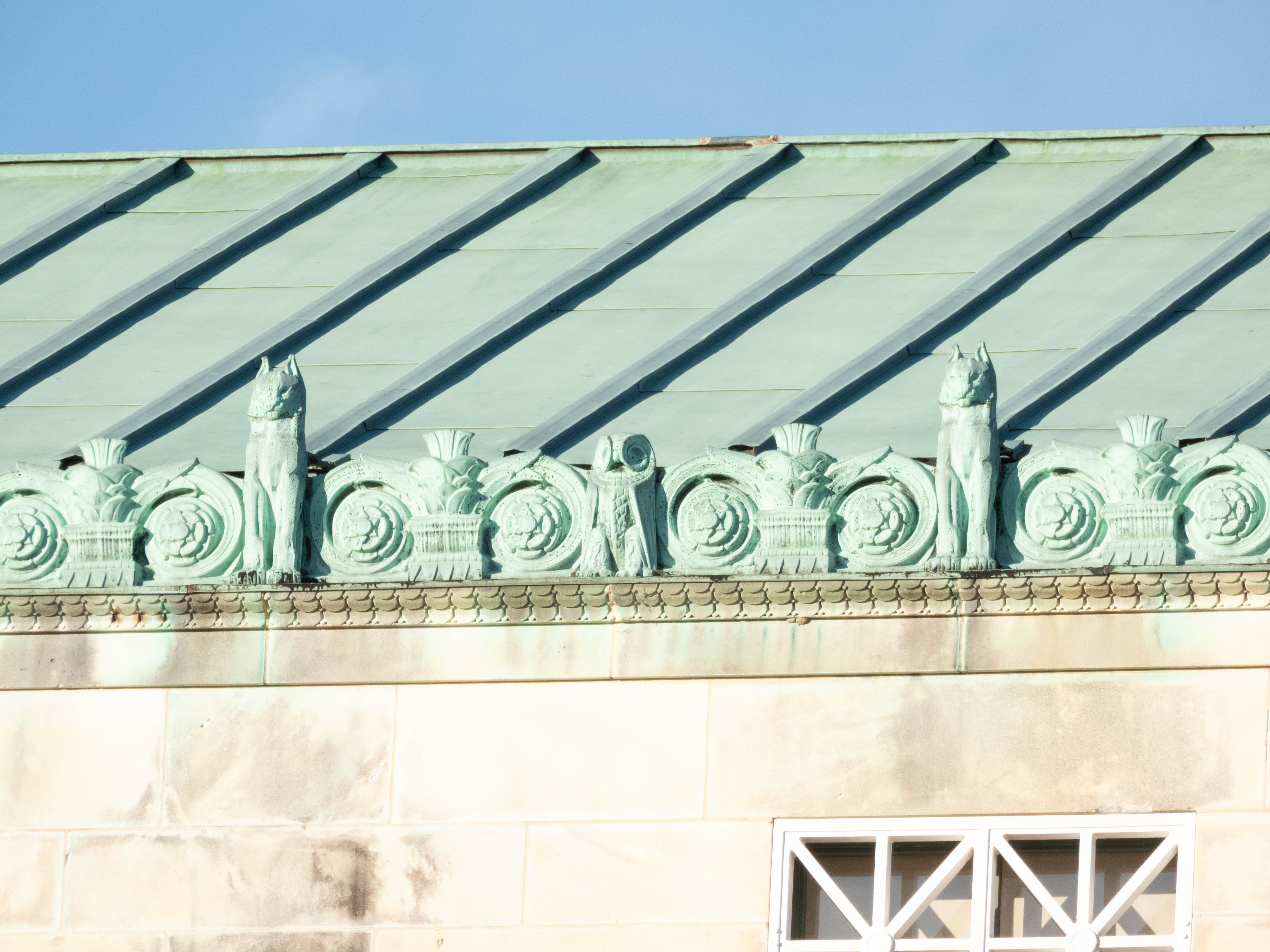 Unedited version of Some facades on a building I saw with a friend -- national academy or something? Has a statue of Albert Einstein in front.