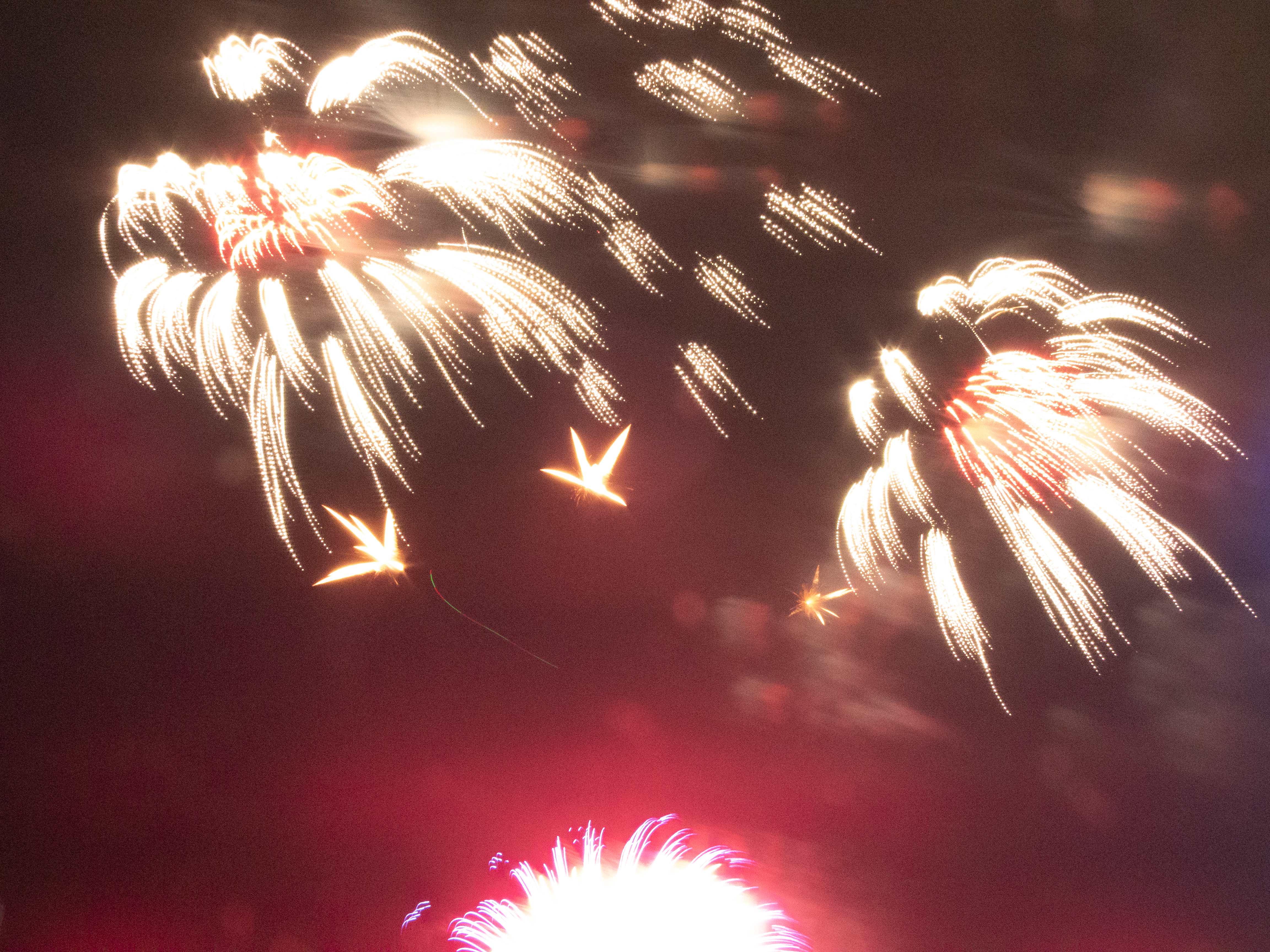 Unedited version of Fireworks -- the small ones look like little guys jumping