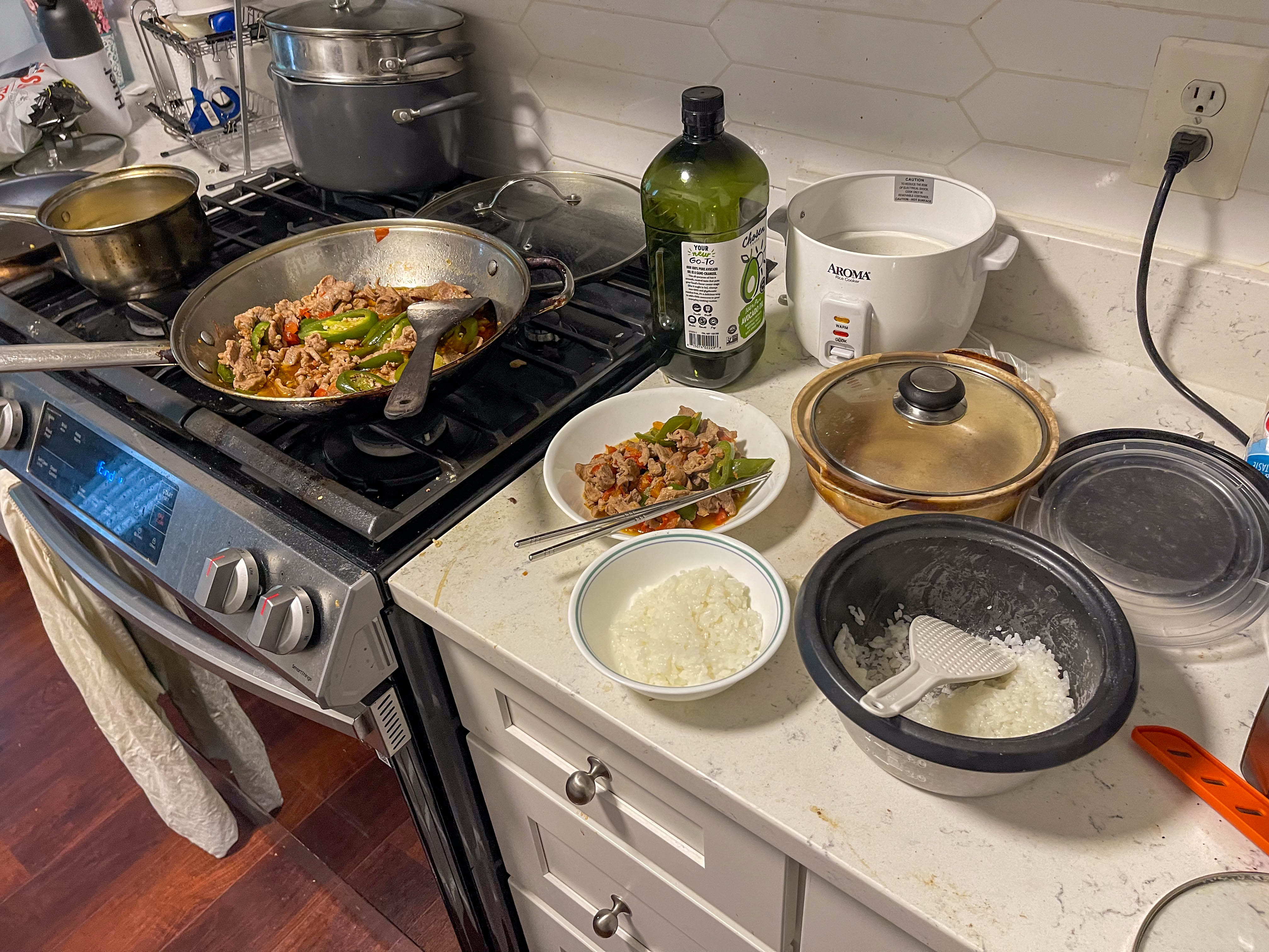First dinner I cooked during my first week of work!