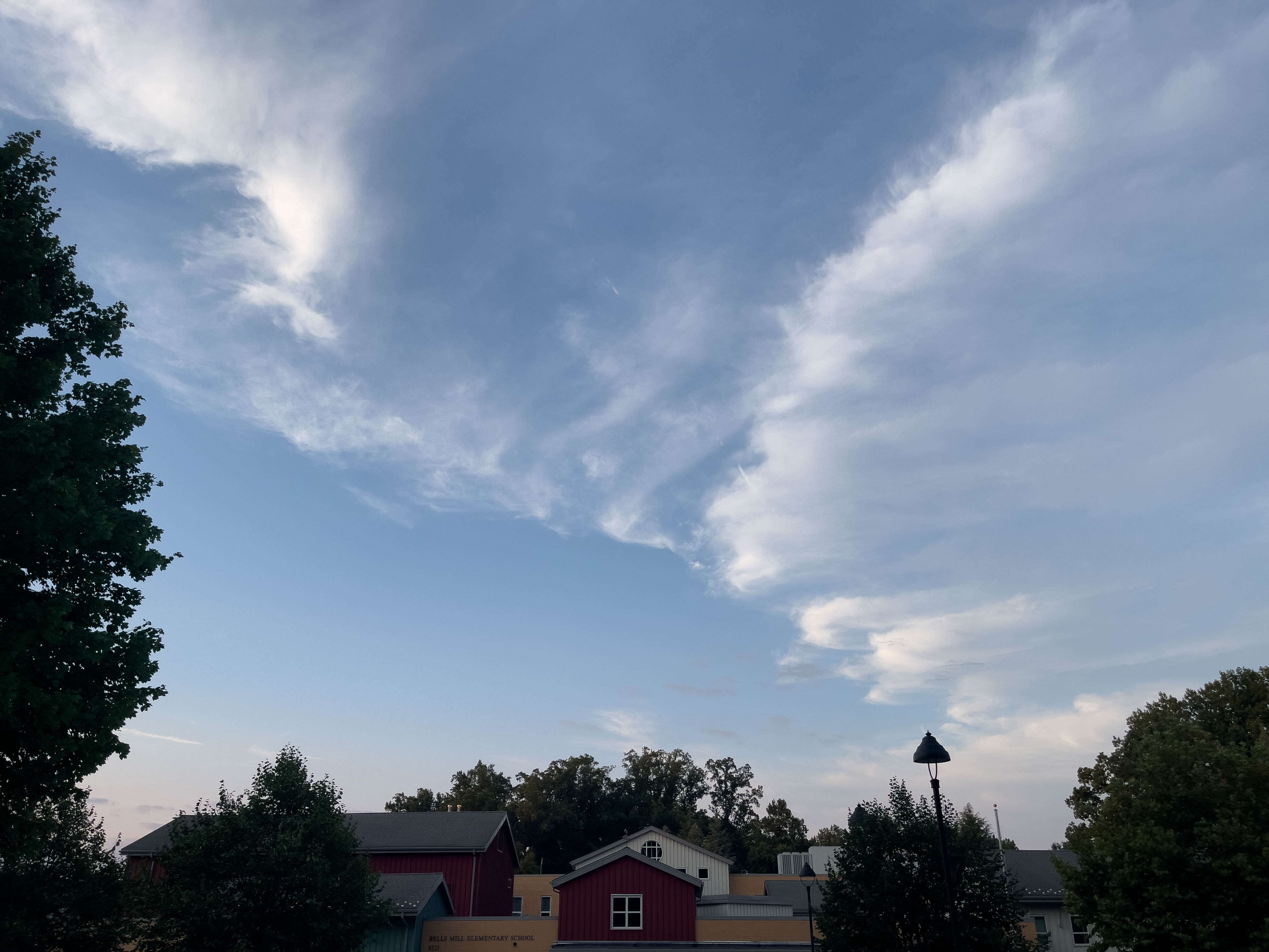 Unedited version of Pretty clouds, like a wave washing through the sky