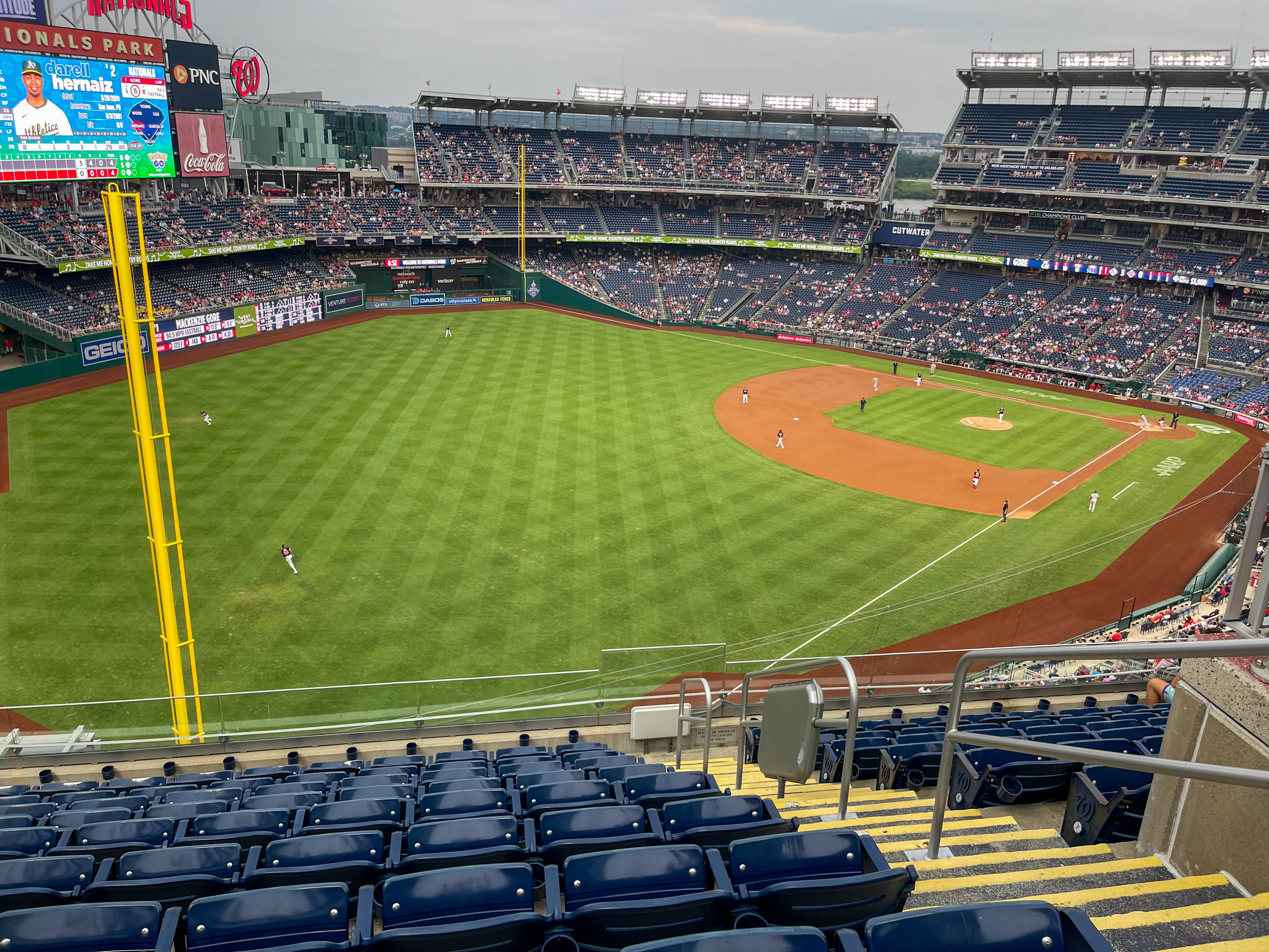 Baseball game I went to with a friend -- Nationals vs Athletics (we lost XD)