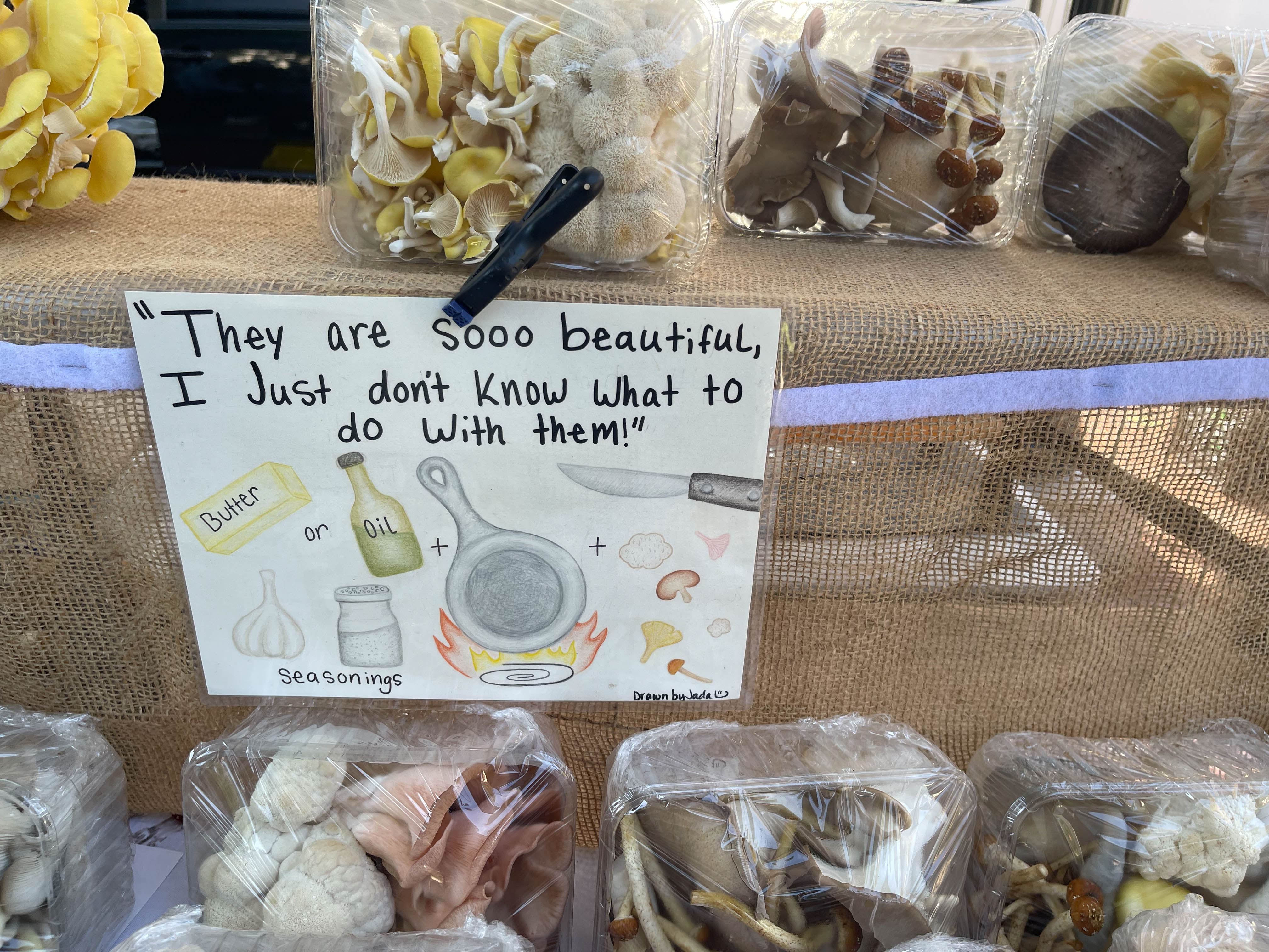 Unedited version of Instructions for how to cook mushrooms. Was at a farmer's market with my friend, we bought some to go with some stir fry.