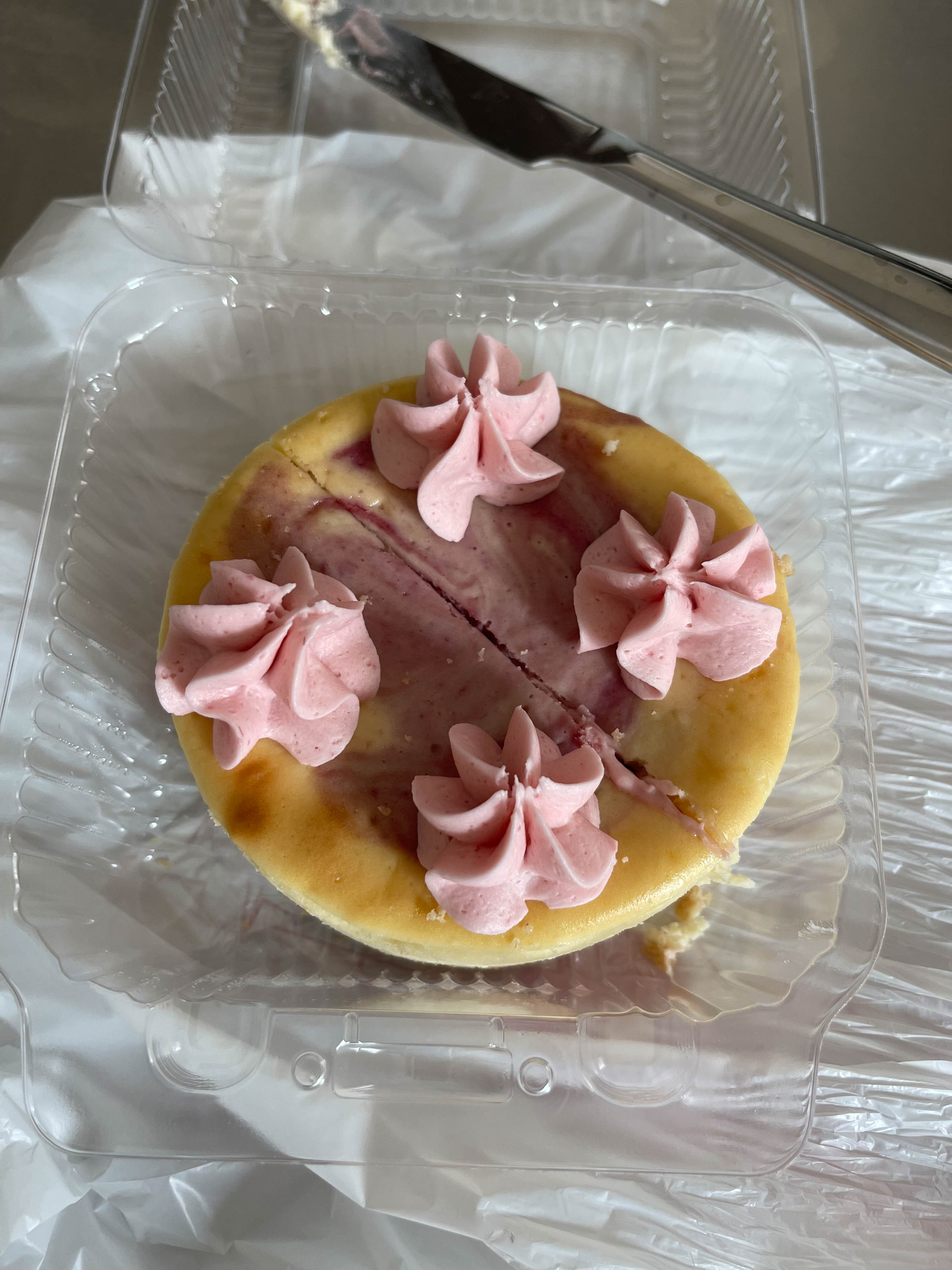 Cheesecake from the farmer's market. I don't remember what flavor it was, but I remember it was pretty good.